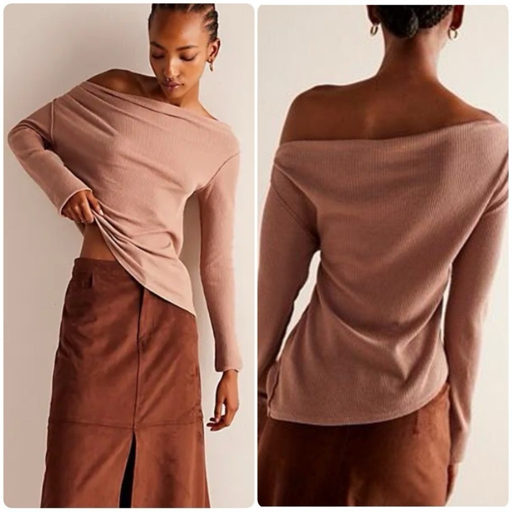 FREE PEOPLE Fuji Long Sleeve Waffle Knit Thermal Top - Picture 3 of 7
